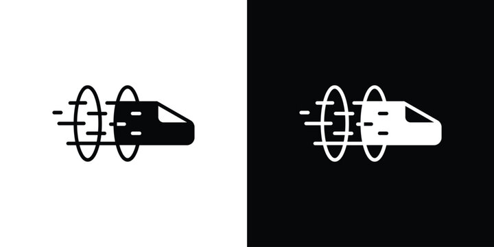 Hyperloop icon of a flat style vector
