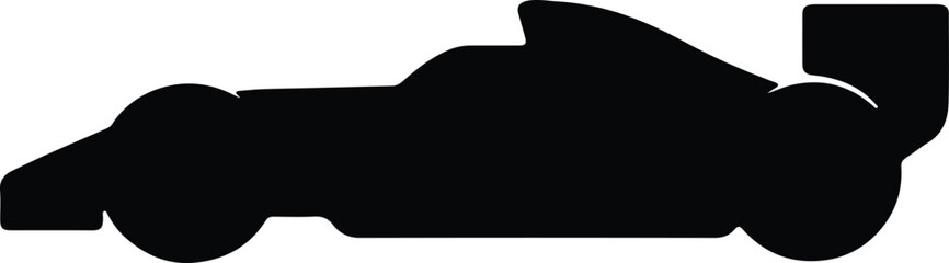 Silhouette Formula One car modern race car Vector Illustration