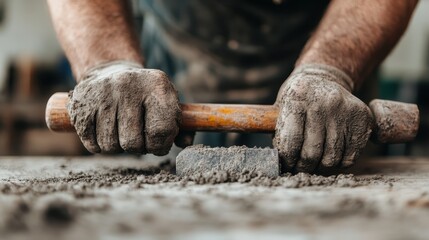 A skilled artisan is shaping clay in a well-lit studio, showcasing handwork and craftsmanship with a focus on texture, tools, and creativity in pottery-making.