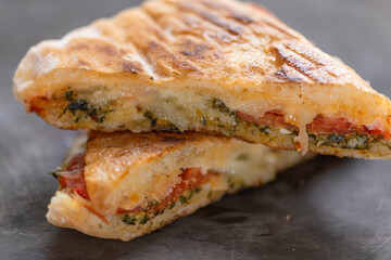 rustic italian caprese sandwich