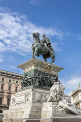 Equestrian statue of King Victor Emmanuel II, Piazza del Duomo, Milan