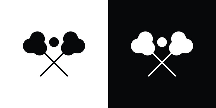 Lacrosse icon of a flat style vector