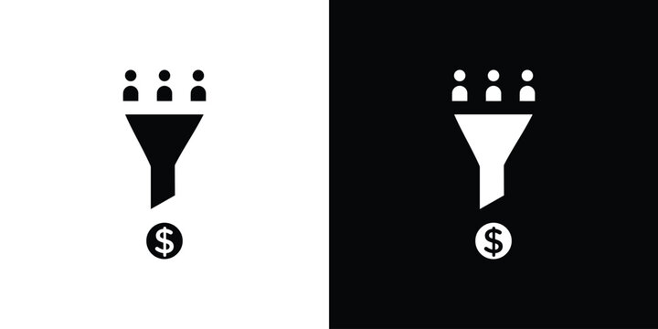 Lead generation icon of a flat style vector