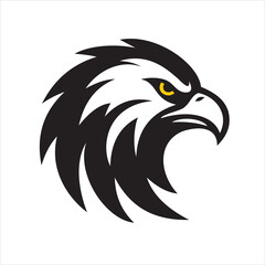 Aggressive Eagle Head Logo – Bold Falcon Mascot Vector Design