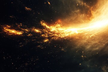 Fototapeta premium Exploring the wonders of interstellar flight through luminous cosmic landscapes, Interstellar Flight