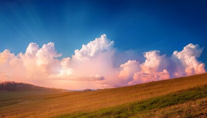 Fototapeta premium summer colors sky and clouds