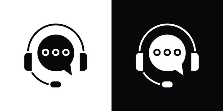 Live chat icon of a flat style vector