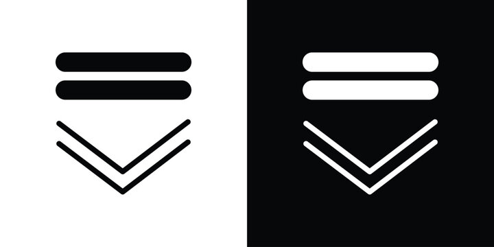 List dropdown icon of a flat style vector