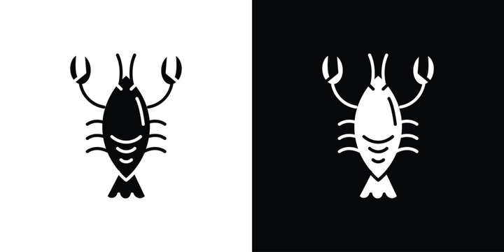 Lobster icon of a flat style vector