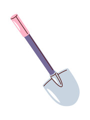 Garden shovel for digging ground