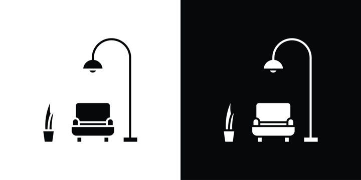 Lounge icon of a flat style vector