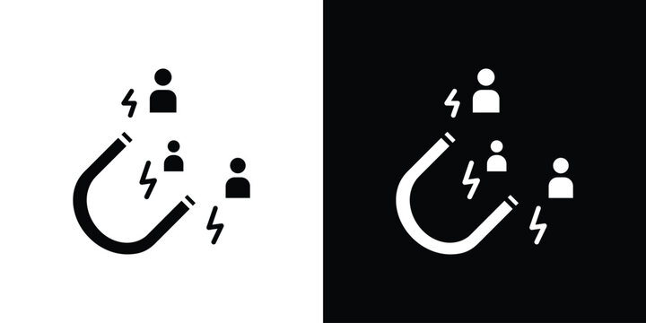 Magnet user icon of a flat style vector