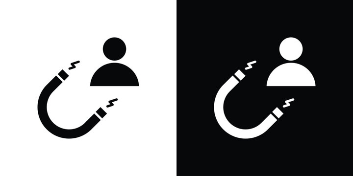 Magnet user icon of a flat style vector