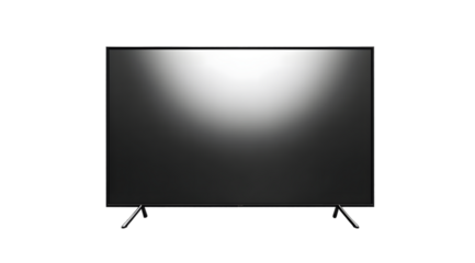 Modern slim led television screen display technology dark background tv hd on transparent background