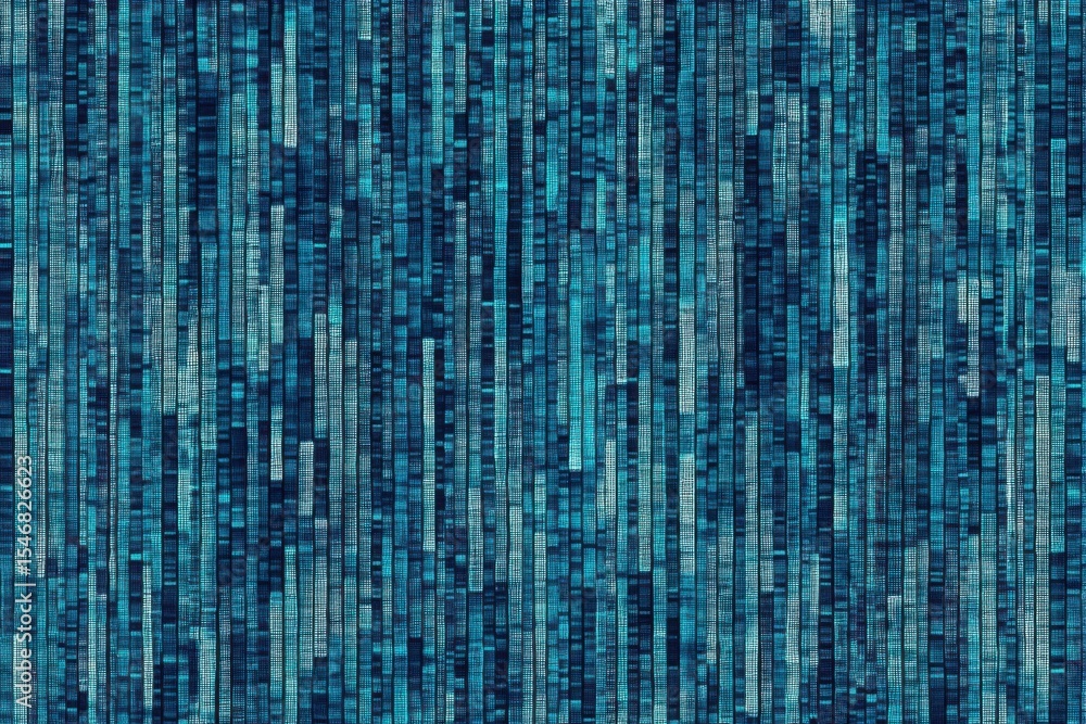 Poster seamless pattern of vertical lines in varying shades of blue creating a modern digital background, i