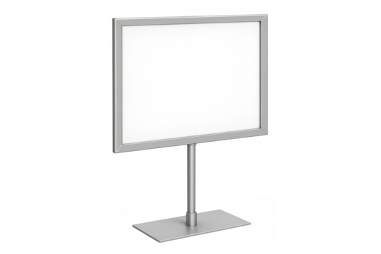Blank display stand showing on transparent background for easy editing