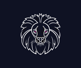 Modern Lion king head logo design vector