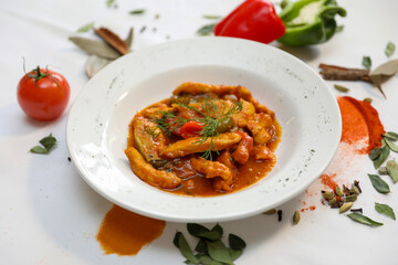 Delicious Chicken Curry Dish with Spices and Vegetables