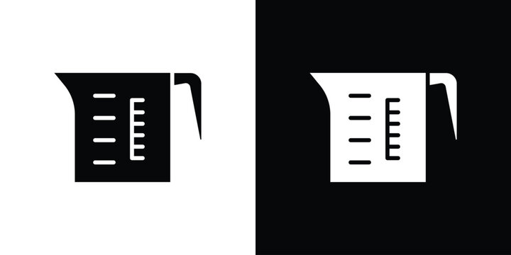 Measuring cup icon of a flat style vector
