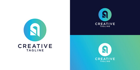 letter n logo design vector