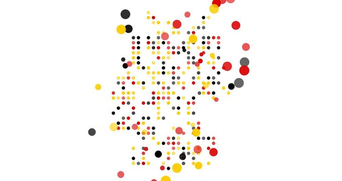 Colorful Dots Reveal Map Of Germany