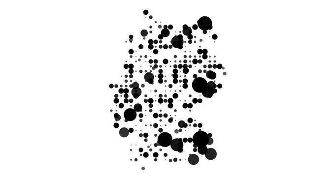 Germany Map Formed With Colorful Circles