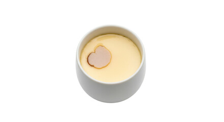 Steamed Egg Custard Isolated on Transparent Background. Japanese food