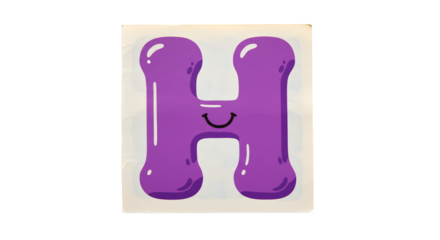 Letter H Cutouts: Photoreal Torn Magazine & Newspaper Clippings | High Definition | PNG image with transparent background