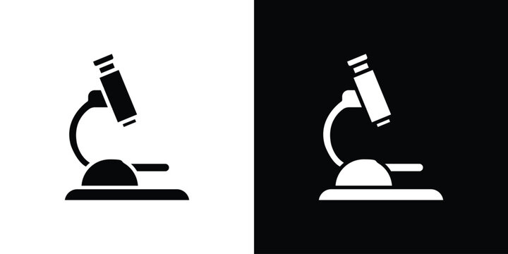 Microscope icon of a flat style vector