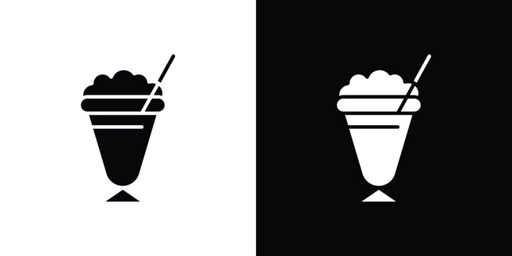 Milkshake icon of a flat style vector