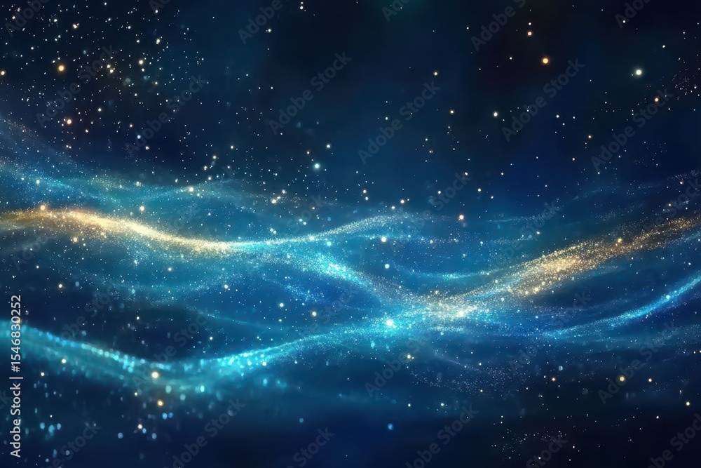 Poster shimmering blue bokeh background with motion effects and sparkling lights for creative visuals, shim