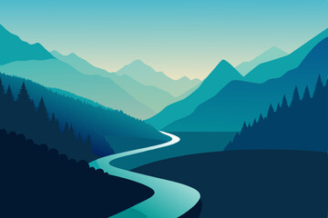mountain landscape in the mountains