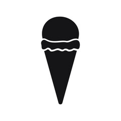 Ice cream cone. White background.