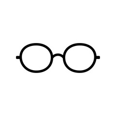 Glasses. White background.