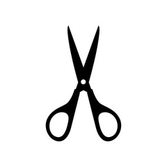 Scissors. White background.