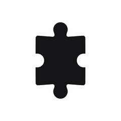 A piece of a puzzle. White background.