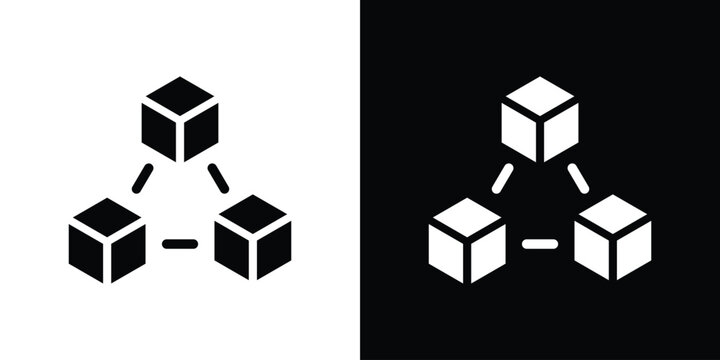 Modules icon of a flat style vector