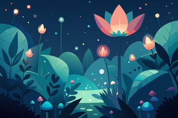 abstract background with flowers