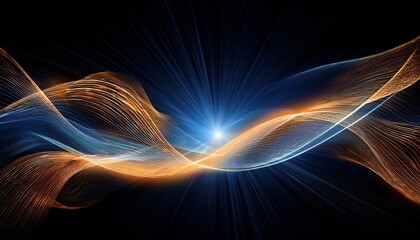 abstract background flowing light waves