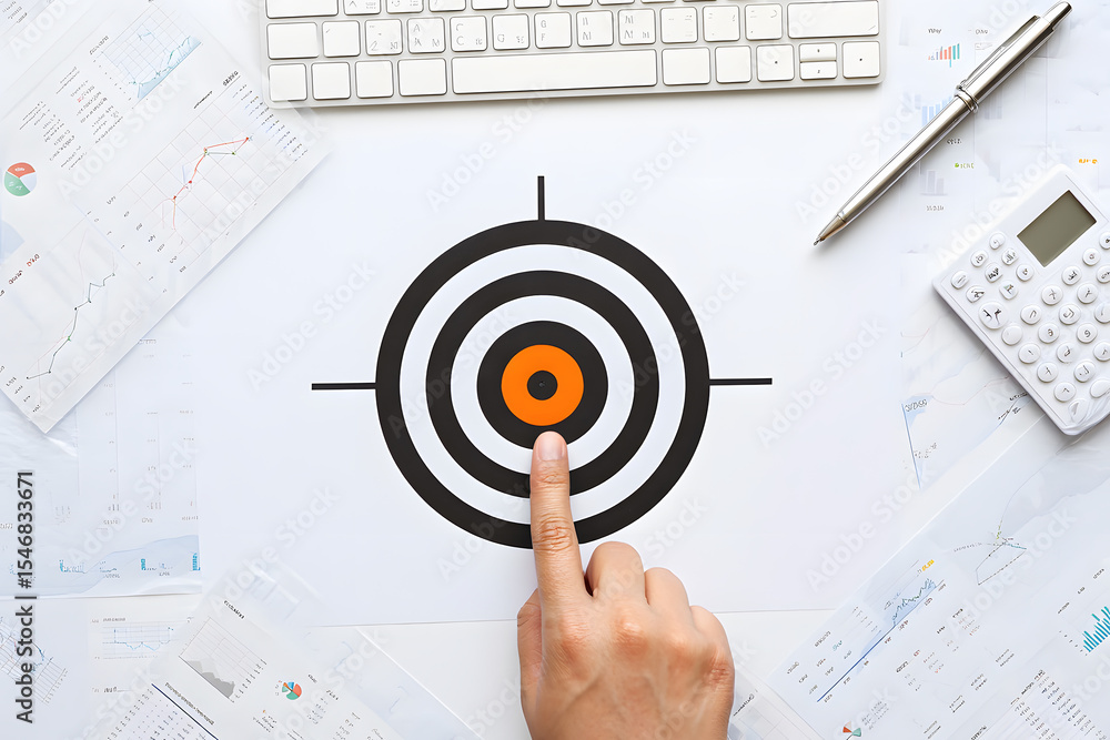 Poster strategic business planning a focused approach to achieving goals with target and financial analysis