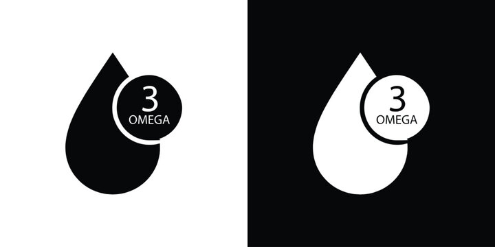 Omega icon of a flat style vector
