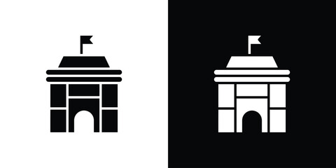 Palace icon of a flat style vector © Vince