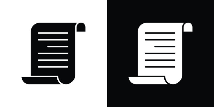 Paper Scroll icon of a flat style vector