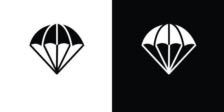 Parachute icon of a flat style vector