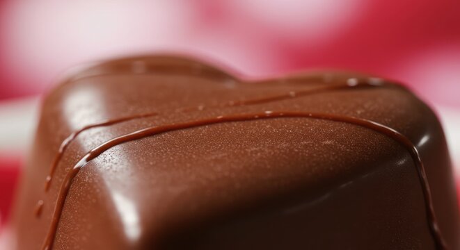 Decadent Heart-Shaped Chocolate Candy A Sweet Treat for Valentine's Day