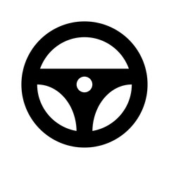 Driving Wheel Icon Simple, Clean Vector Graphic for Automotive Designs