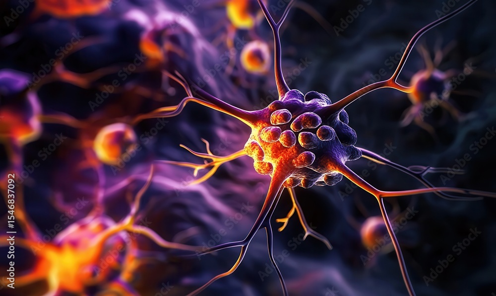 Poster a detailed examination of inflamed human lymph node tissue highlights abnormalities associated with 