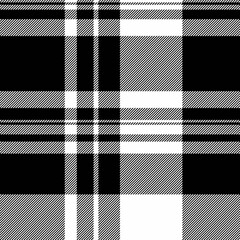 Stylish black, white, and gray plaid pattern.  Perfect for textile design, fashion, website backgrounds, or creating a sophisticated aesthetic.