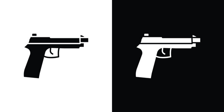 Pistol icon of a flat style vector