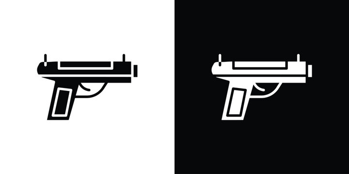 Pistol icon of a flat style vector